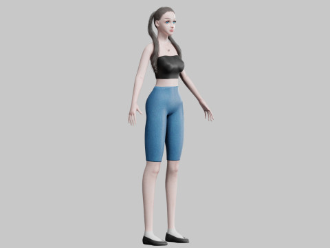 Pretty Young woman V24318 3D 모델