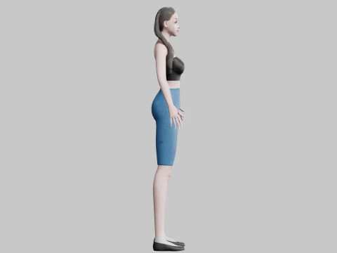 सुंदर युवा महिला V24318 3D मॉडल