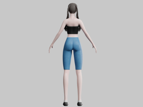 Pretty Young woman V24318 3D 모델