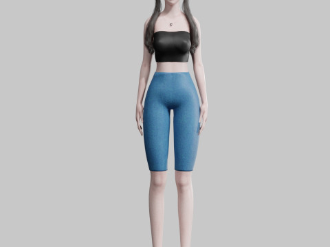 Pretty Young woman V24318 3D 모델