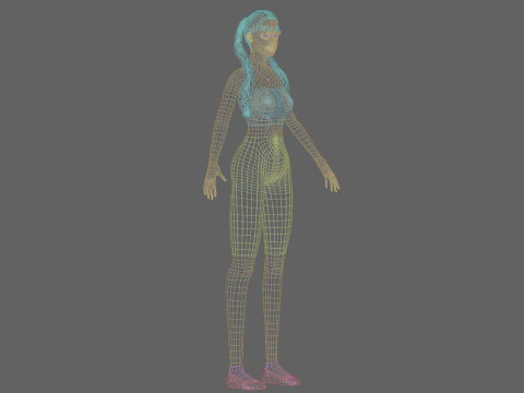 सुंदर युवा महिला V24318 3D मॉडल