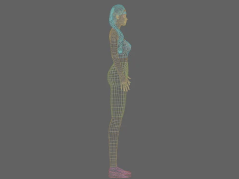 सुंदर युवा महिला V24318 3D मॉडल