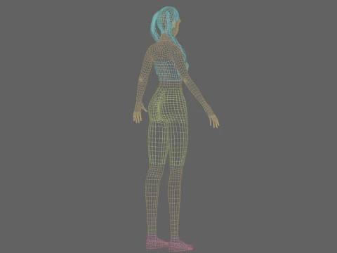 सुंदर युवा महिला V24318 3D मॉडल