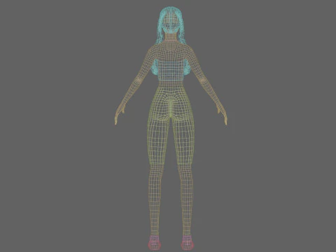 सुंदर युवा महिला V24318 3D मॉडल