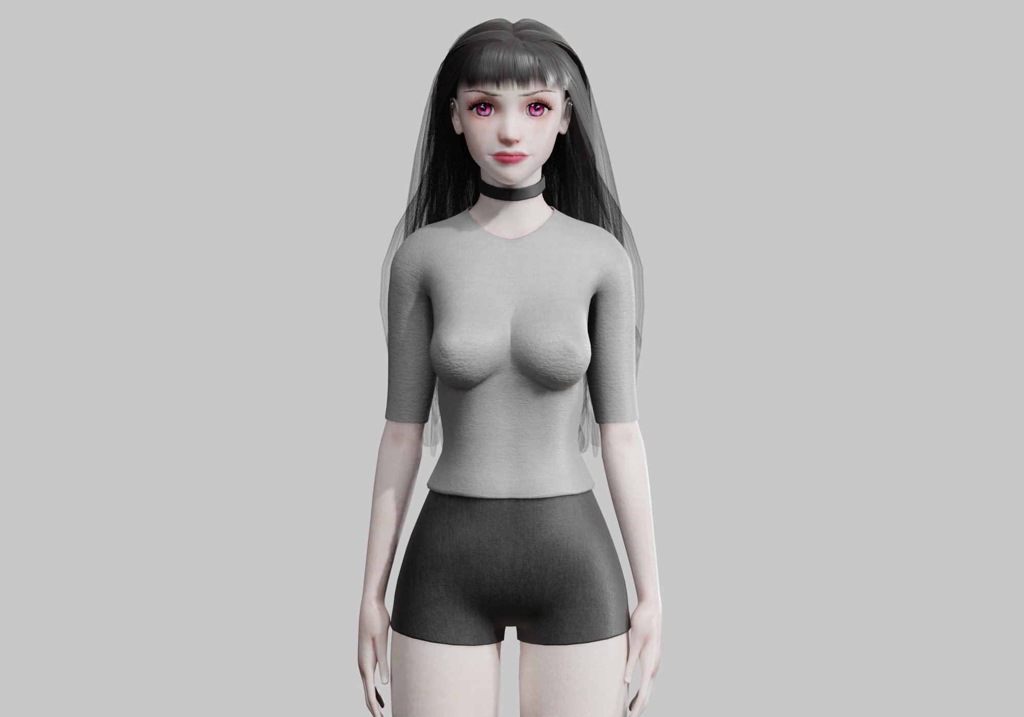 Standard cute Woman V33704 3D Model .c4d .max .obj .3ds .fbx .stl .blend 