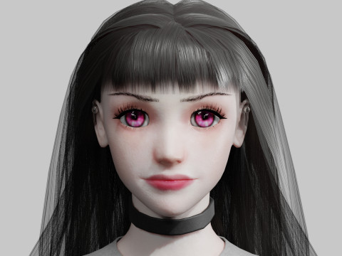 Standard cute Woman V33704 3D Model