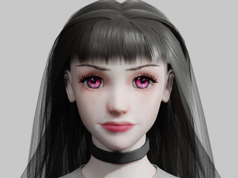 Standard cute Woman V33704 3D Model