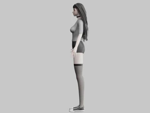 Standard cute Woman V33704 3D Model