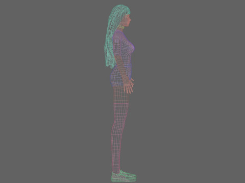 Standard cute Woman V33704 3D Model