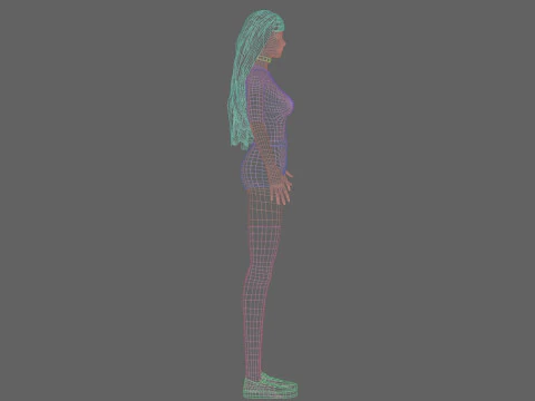 Standard cute Woman V33704 3D Model