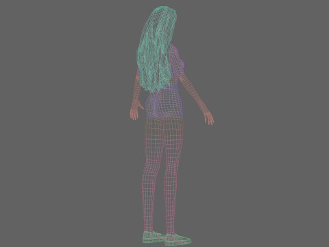 Standard cute Woman V33704 3D Model