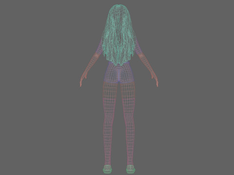 Standard cute Woman V33704 3D Model