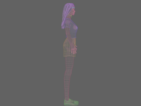 Stylized cute Woman V30195 3D Модель