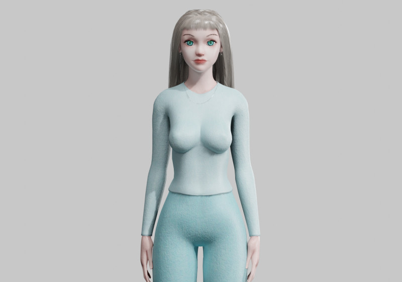 Stylized Pretty Woman V31569 3Dモデル .c4d .max .obj .3ds .fbx .stl .blend