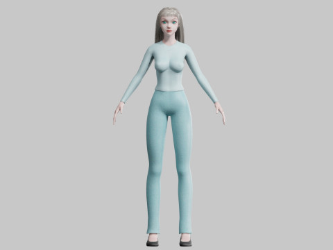 Stylized Pretty Woman V31569 3Dモデル