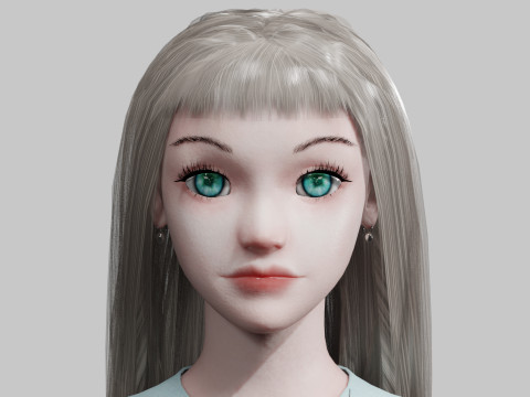 Stylized Pretty Woman V31569 3Dモデル