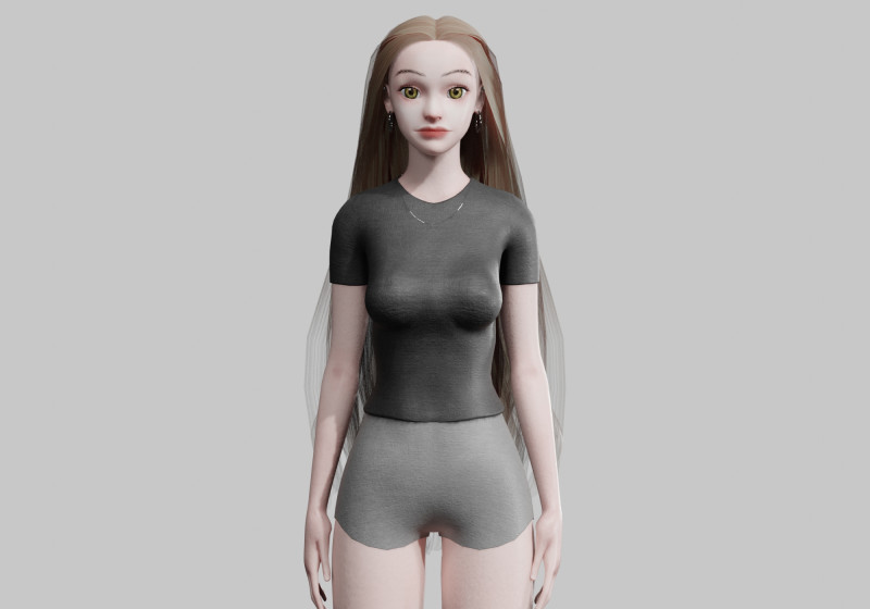 Sweet Basic Woman V29018 3D Модель .c4d .max .obj .3ds .fbx .stl .blend