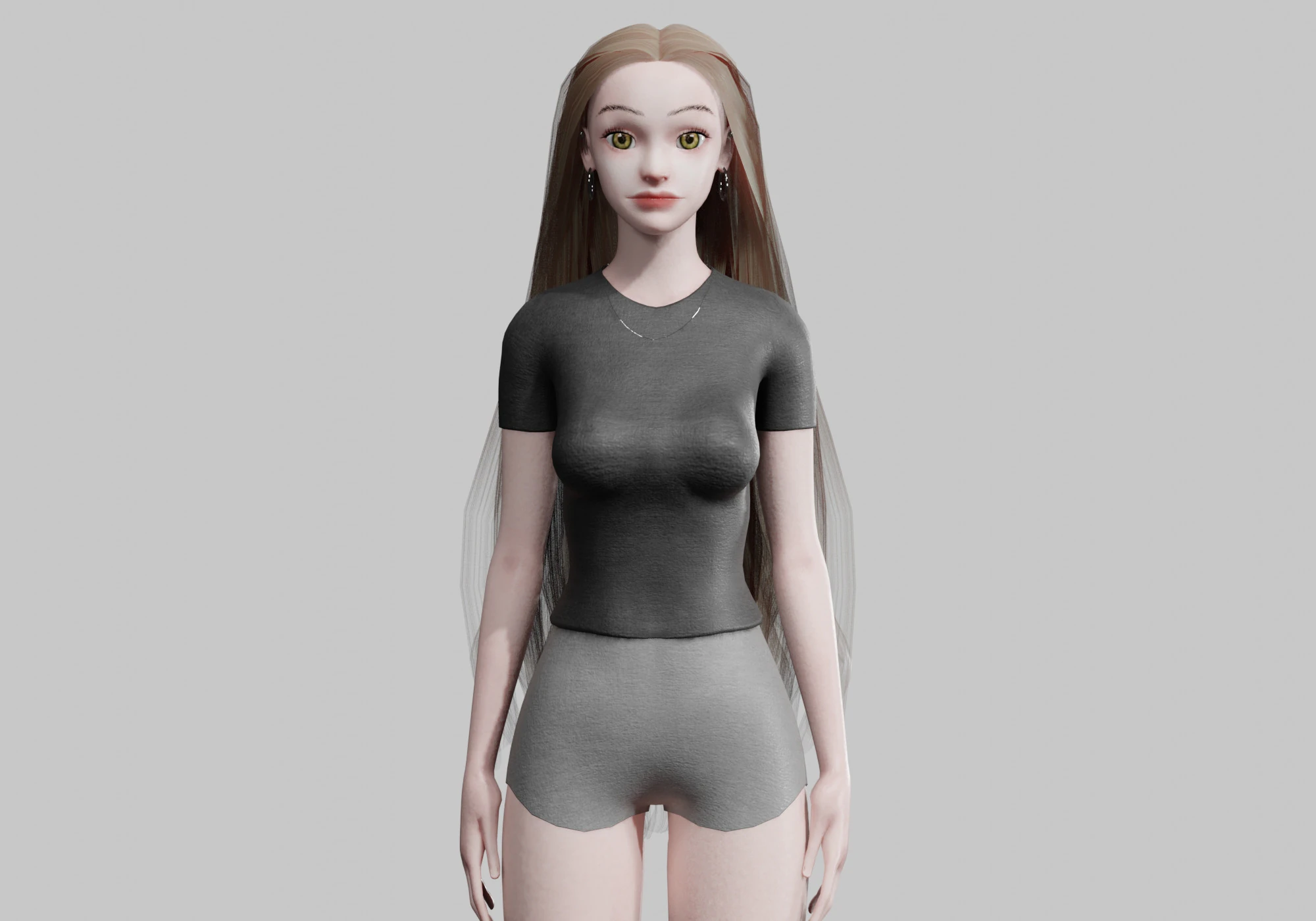 Sweet Basic Woman V29018 3D Model .c4d .max .obj .3ds .fbx .stl .blend 