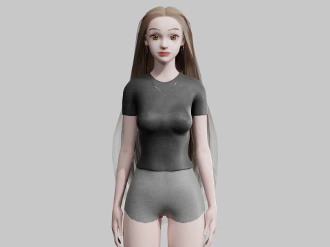 スウィートベーシックウーマン V29018 3Dモデル