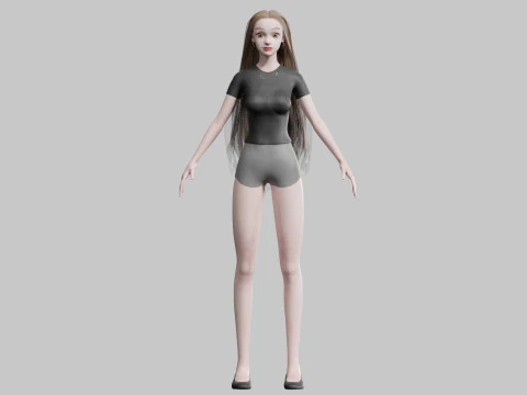 Sweet Basic Woman V29018 3D Model