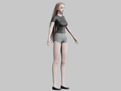 Sweet Basic Woman V29018 3D Model