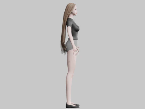 Sweet Basic Woman V29018 3D Model