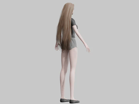 Sweet Basic Woman V29018 3D Model