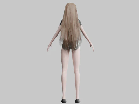 Sweet Basic Woman V29018 3D Model