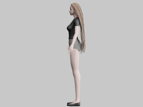 Sweet Basic Woman V29018 3D Model