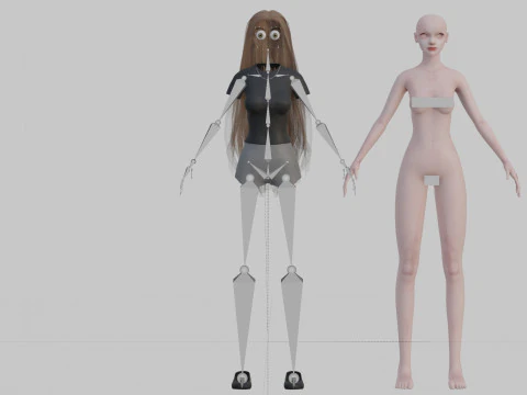 Sweet Basic Woman V29018 3D Model