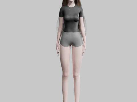 Sweet Basic Woman V29018 3D Model