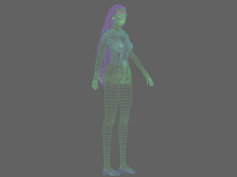 Sweet Basic Woman V29018 3D Model