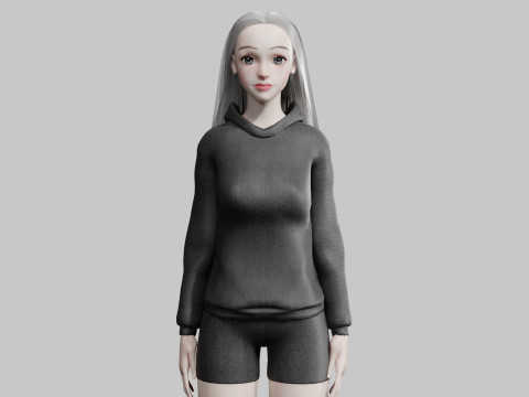 Sweet cute Woman V28534 3D Model