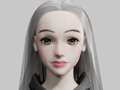 Sweet cute Woman V28534 3D 模型