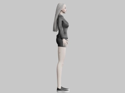 Sweet cute Woman V28534 3D 模型