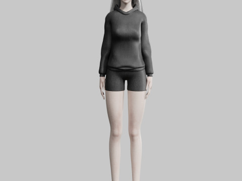 Sweet cute Woman V28534 3D 模型