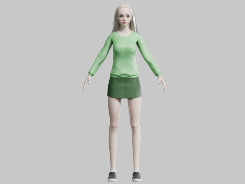 Teen cute Woman V32229 3Dモデル