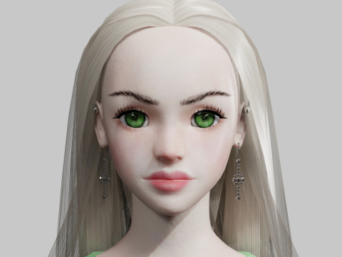 Teen cute Woman V32229 3Dモデル