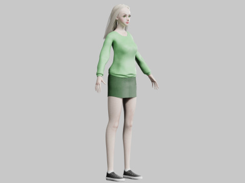Teen cute Woman V32229 3Dモデル