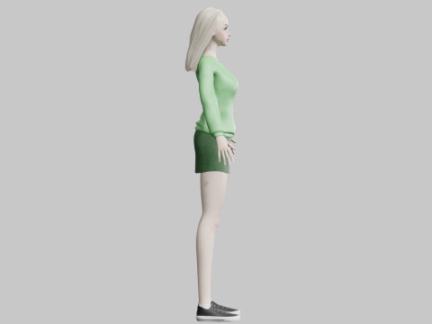 Teen cute Woman V32229 3Dモデル