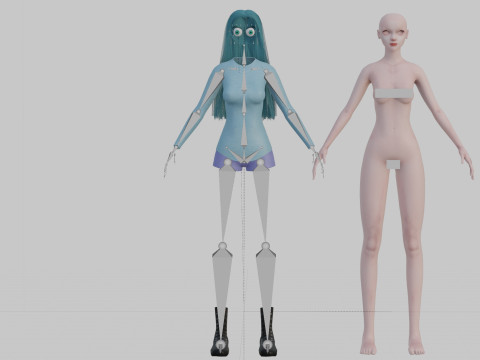 Teen Pretty Woman V32622 3D Model