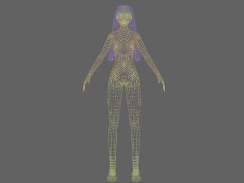 Teen Pretty Woman V32622 3D Model