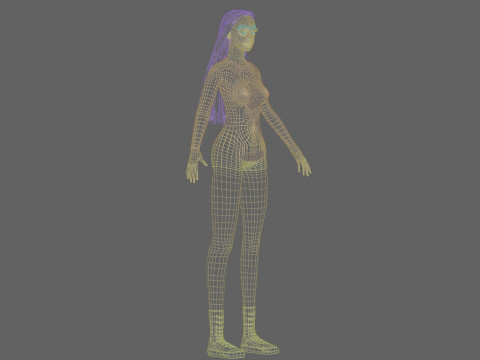 Teen Pretty Woman V32622 3D Model