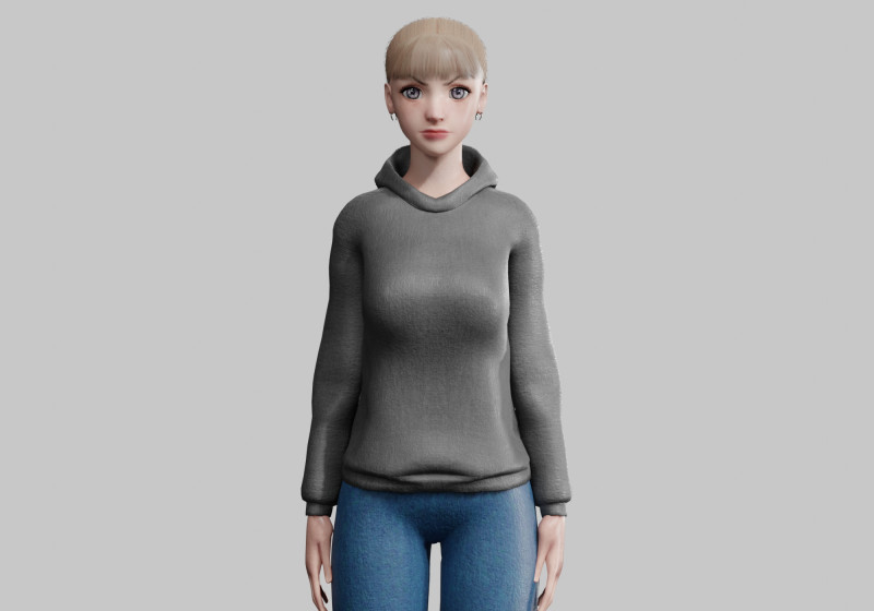Young cute Woman V25729 3D मॉडल .c4d .max .obj .3ds .fbx .stl .blend