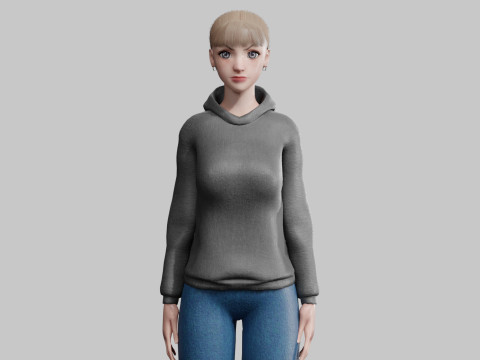 Young cute Woman V25729 3D Model