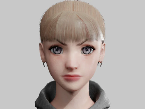 Young cute Woman V25729 3D Model