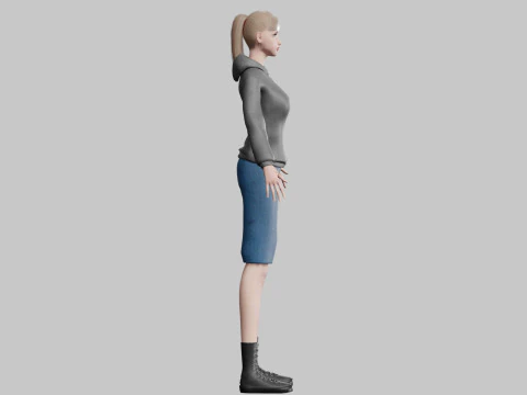 Young cute Woman V25729 3D Model