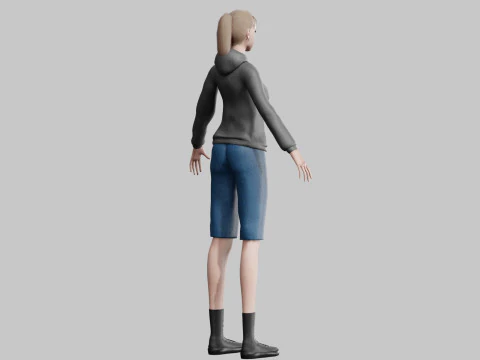Young cute Woman V25729 3D Model