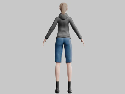Young cute Woman V25729 3D Model