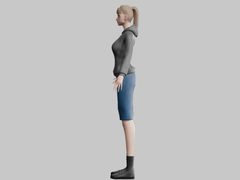 Young cute Woman V25729 3D Model